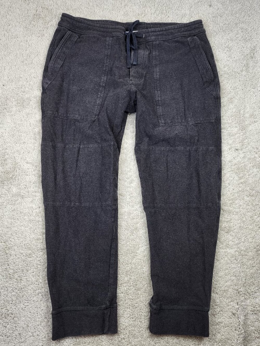 James Perse Heavy Cotton Terry Jogger Pant 5 XXL grey Drawstring 2XL USA Tapered